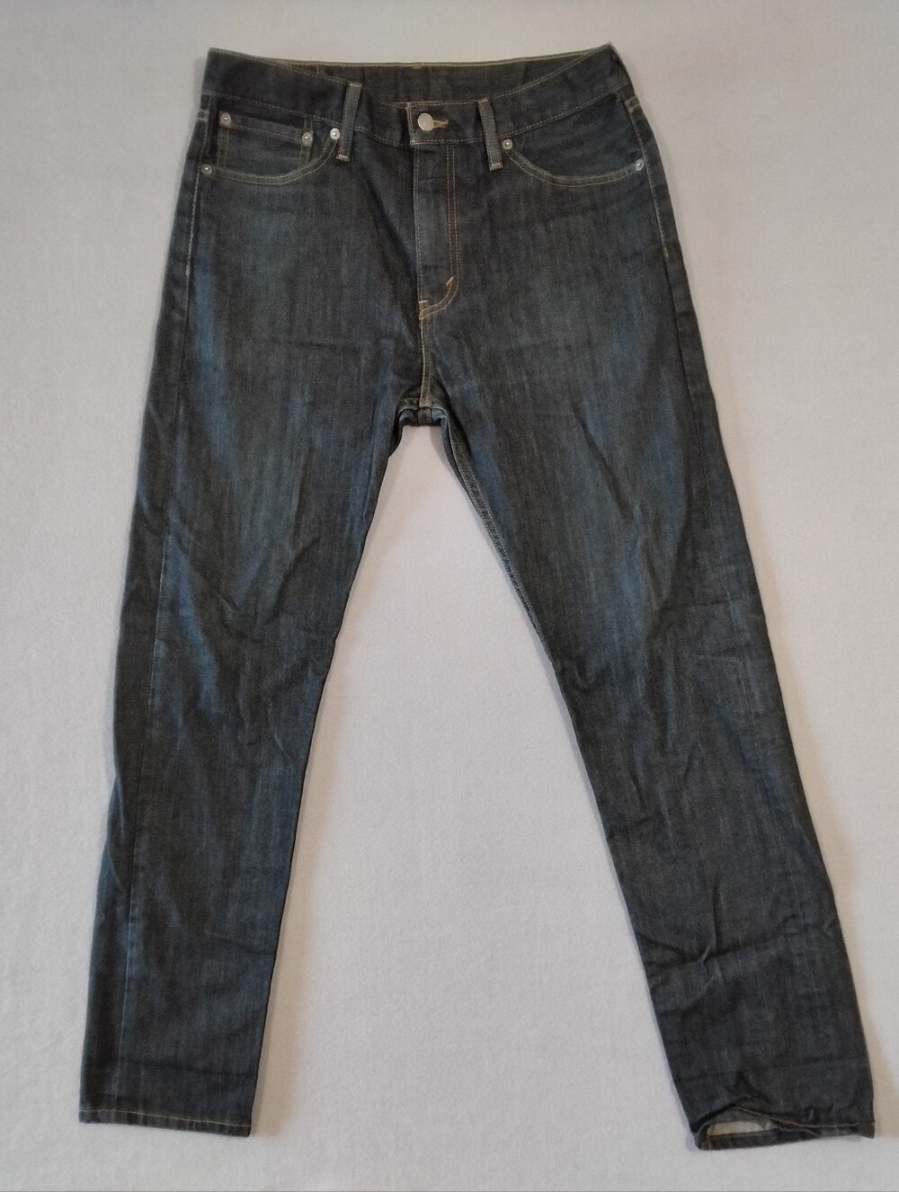 Levis 508 Regular Taper Fit Mens Dark Wash Blue Denim Jeans 33W 32L Pre-Loved